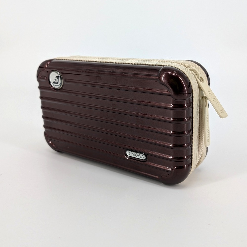 Rimowa Amenity Kit Burgundy Hardshell Toiletry Case Travel Pouch Zip Luxury